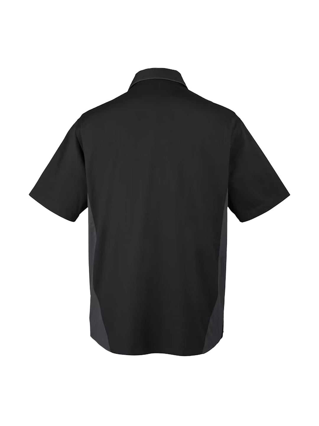 AUVE - Men's Short Sleeve Bowling Shirt - Black / Dark Charcoal