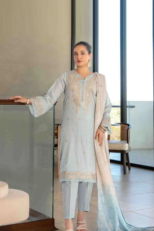 Pulse Collection – Elegant Stitched Lawn set