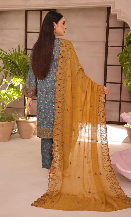 Chikankari Elegance 3-Piece Stitched Set