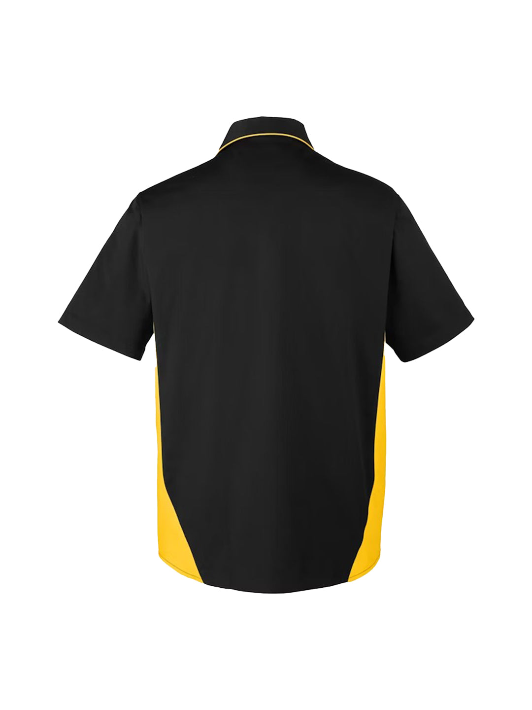 AUVE - Men's Short Sleeve Bowling Shirt - Black / Team Orange