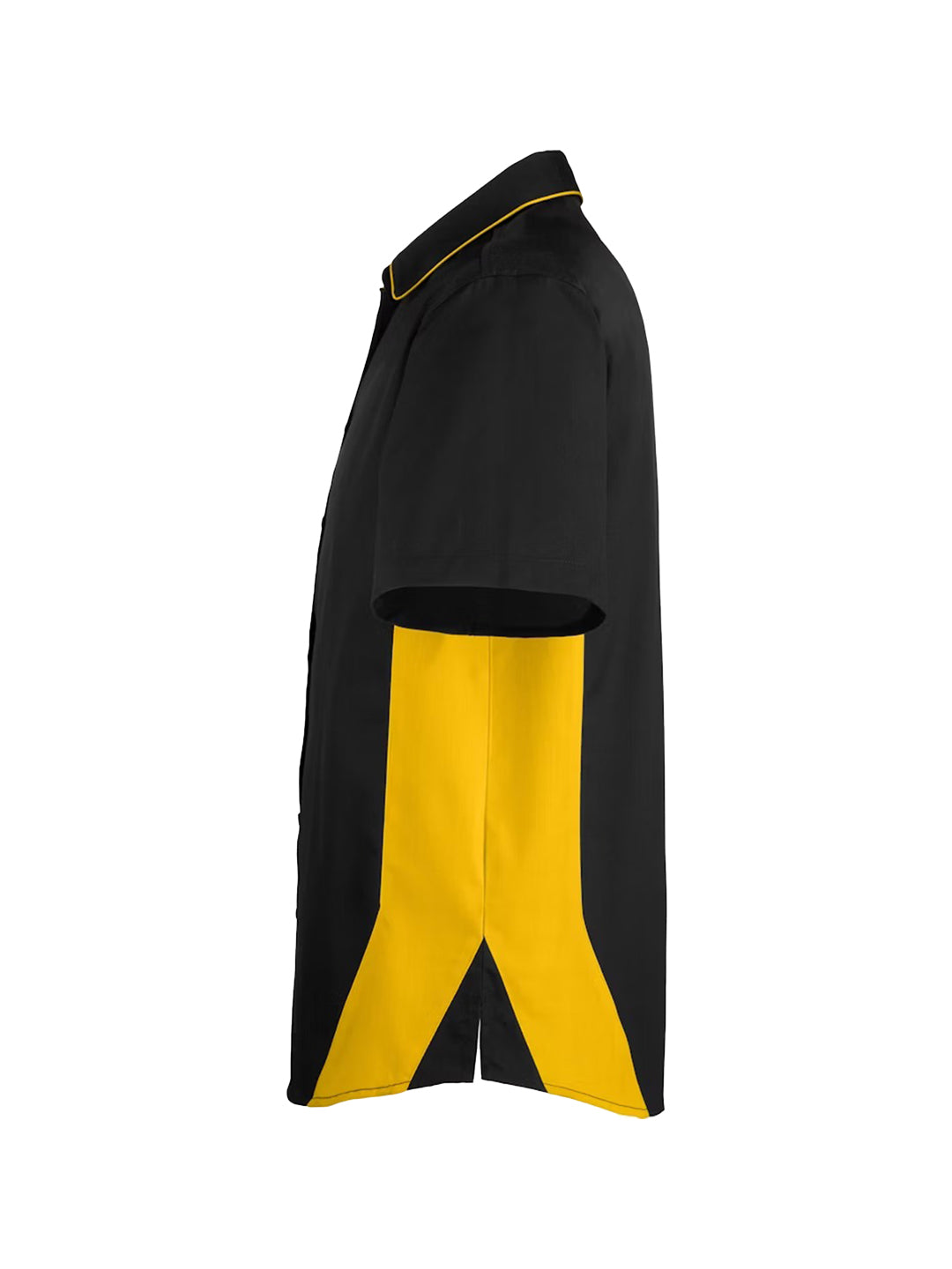 AUVE - Men's Short Sleeve Bowling Shirt - Black / Team Orange