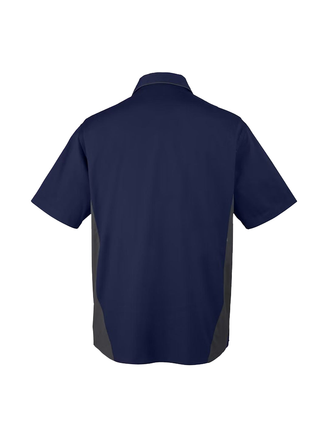 AUVE - Men's Short Sleeve Bowling Shirt - Dark Navy / Dark Chrc