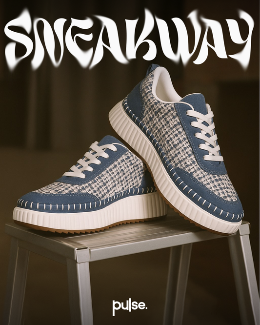 Thread Persephone Sneakers with Memory - Blue/ Tan